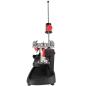 Preview: Front view of the Gamma Momentum 6 Plus stringing machine with V-mount frame fixation and drop-weight tensioning system