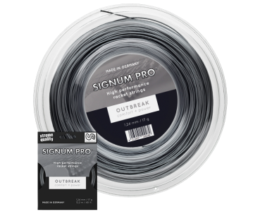 Signum Pro Outbreak Tennissaite in Anthrazit als 200-m-Rolle und 12,2-m-Set