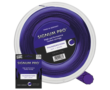 Signum Pro Thunderstorm Tennissaite in Violett als Saiten-Set und 200 m Rolle